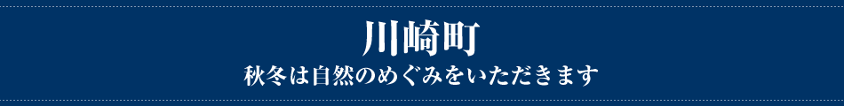 川崎町 秋冬は自然のめぐみをいただきます