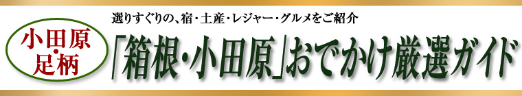 「箱根・小田原」おでかけ厳選ガイド【小田原・西足柄エリア】