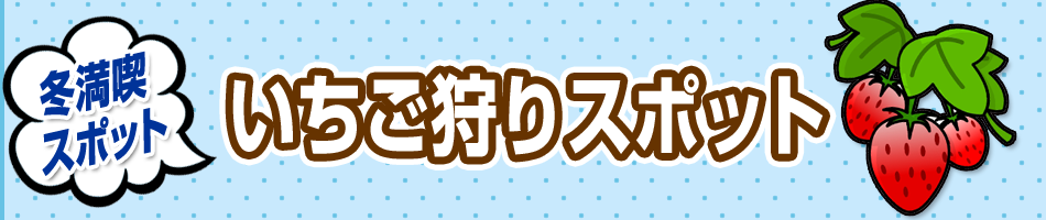 この冬行きたい！冬満喫スポット【いちご狩りスポット】